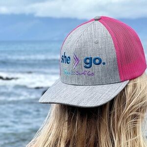 Pangaloo Surf Co Women's She-Go Snapback Adjustable Embroidered OG Trucker Hat